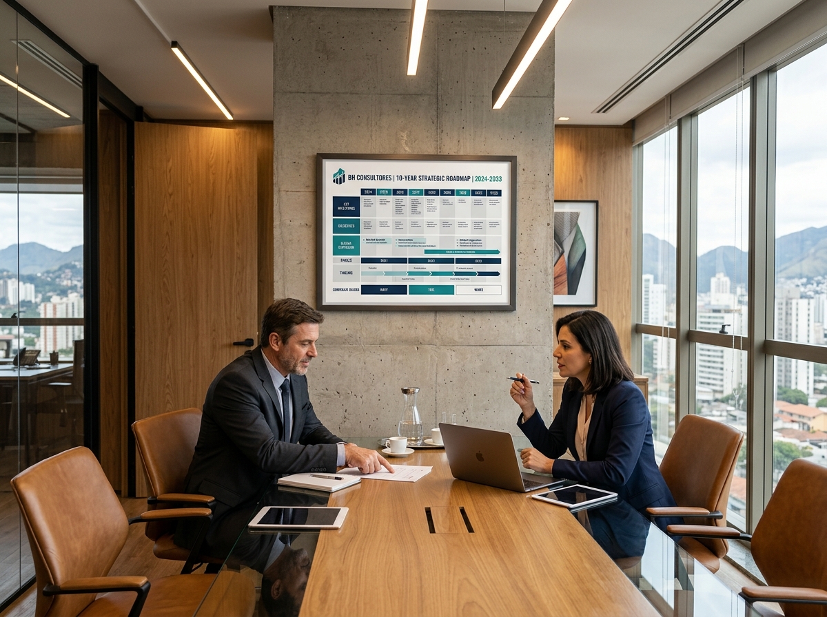 Calendário na parede de escritório corporativo
